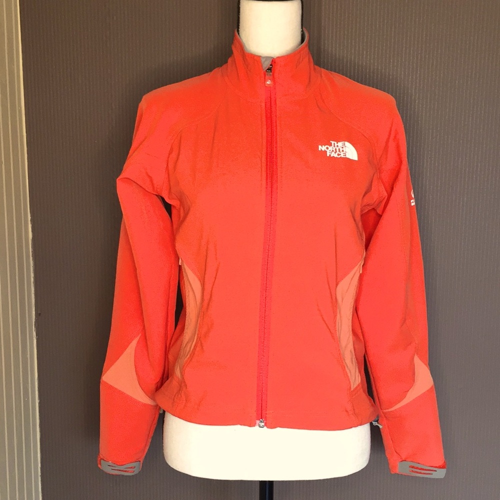 The north face jacket orange/gray jacket size XSMALL